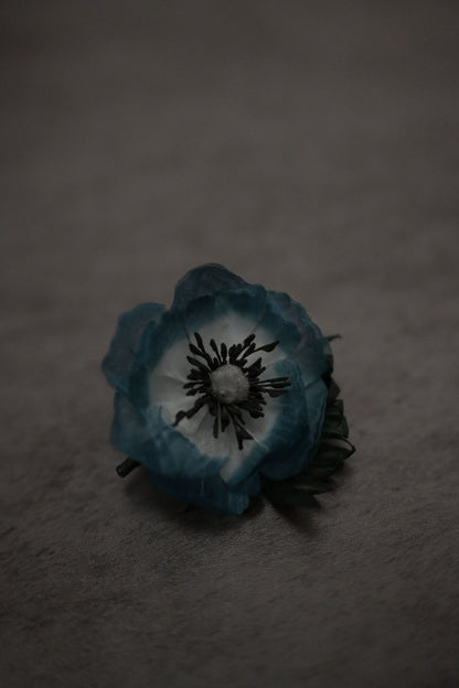 百花形染｜銀蓮花心口針
