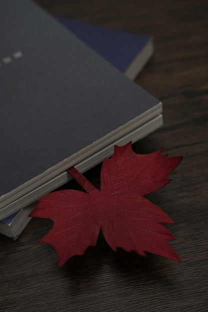 一葉書籤｜紅葉