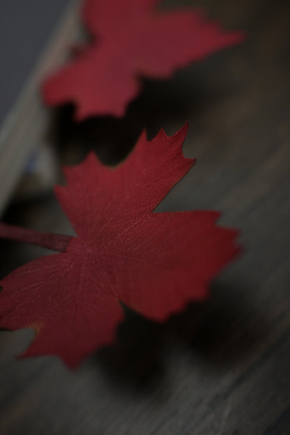 一葉書籤｜紅葉