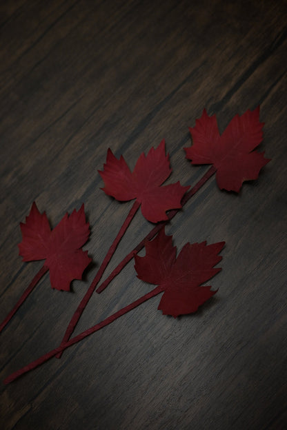 一葉書籤｜紅葉