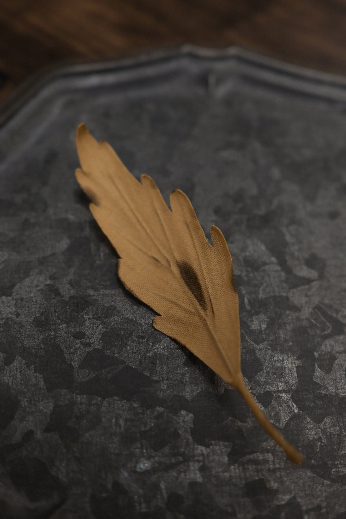 天然染｜橡樹葉心口針