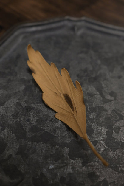 天然染｜橡樹葉心口針