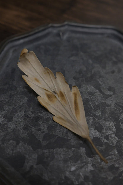 天然染｜橡樹葉心口針