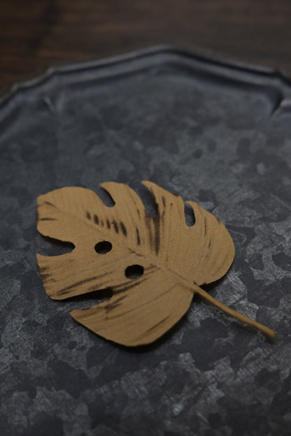 天然染｜龜背竹心口針