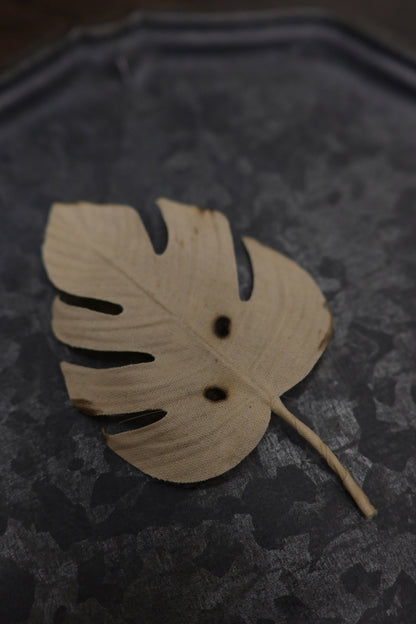 天然染｜龜背竹心口針