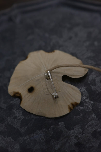 天然染｜荷葉心口針