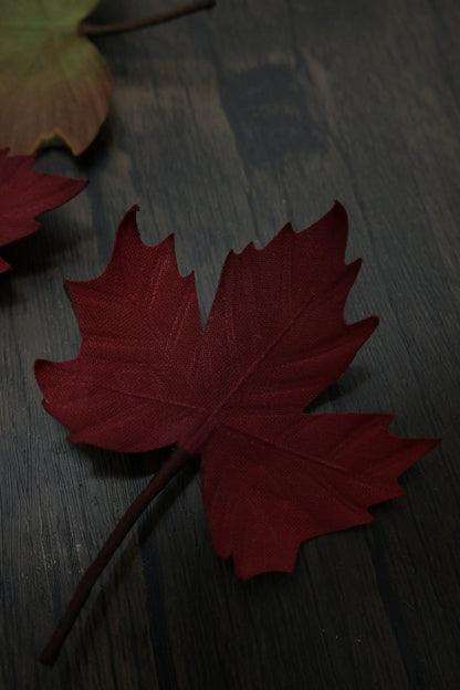 落葉｜紅葉心口針