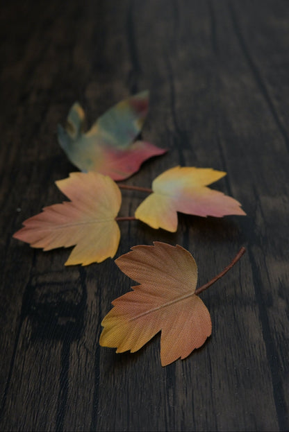 落葉｜小葡萄葉心口針