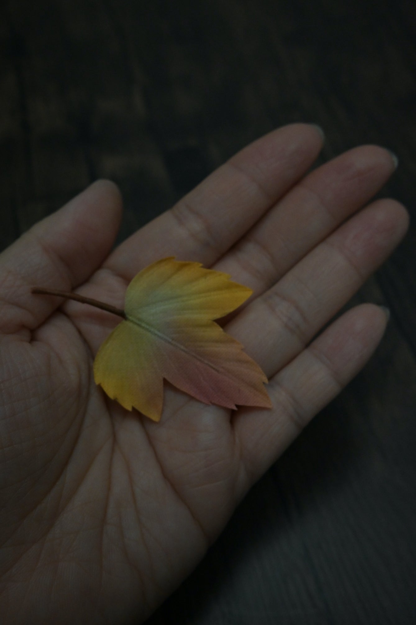 落葉｜小葡萄葉心口針