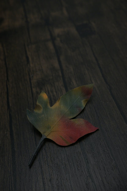 落葉｜葡萄葉心口針