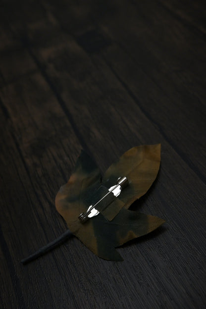 落葉｜葡萄葉心口針