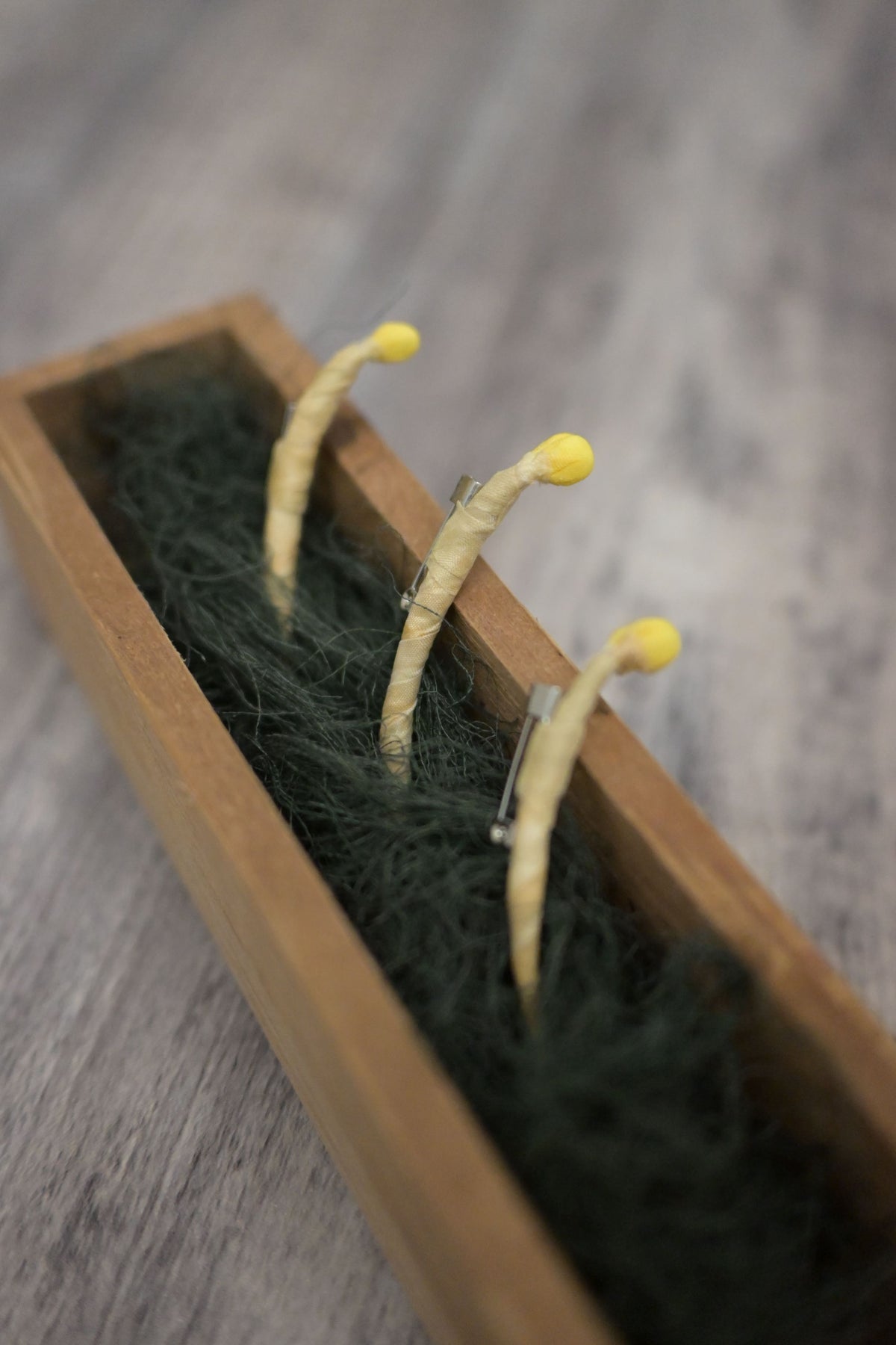 野菜形染｜豆芽菜心口針