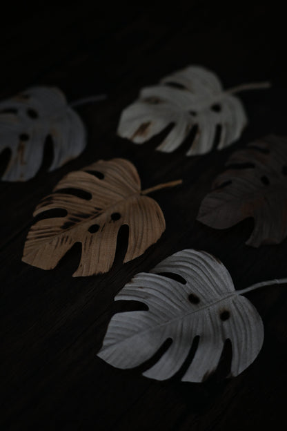 天然染｜龜背竹心口針