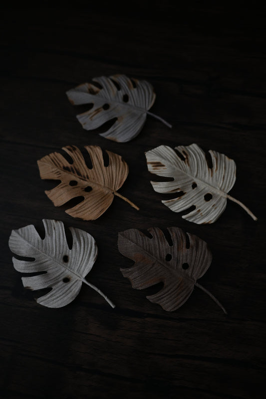 天然染｜龜背竹心口針