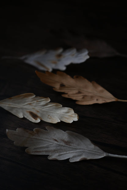 天然染｜橡樹葉心口針