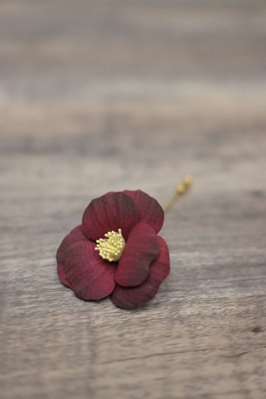 百花形染｜山茶花心口針