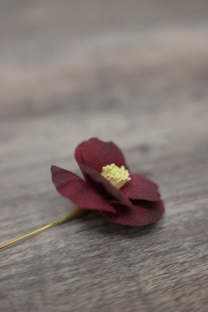 百花形染｜山茶花心口針