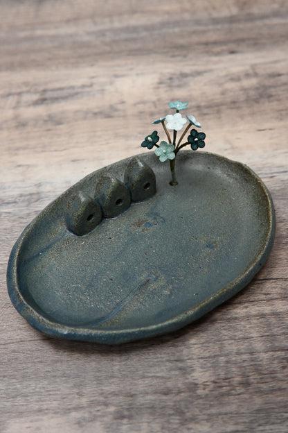 花樹與三間小屋｜置物小碟｜線香碟