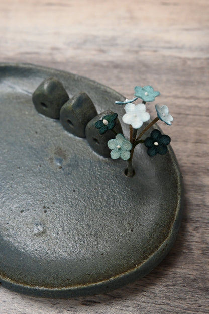 花樹與三間小屋｜置物小碟｜線香碟