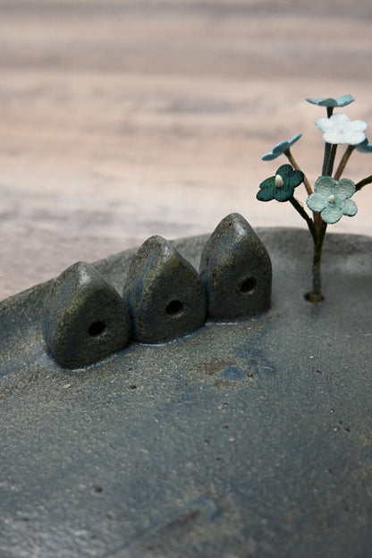 花樹與三間小屋｜置物小碟｜線香碟